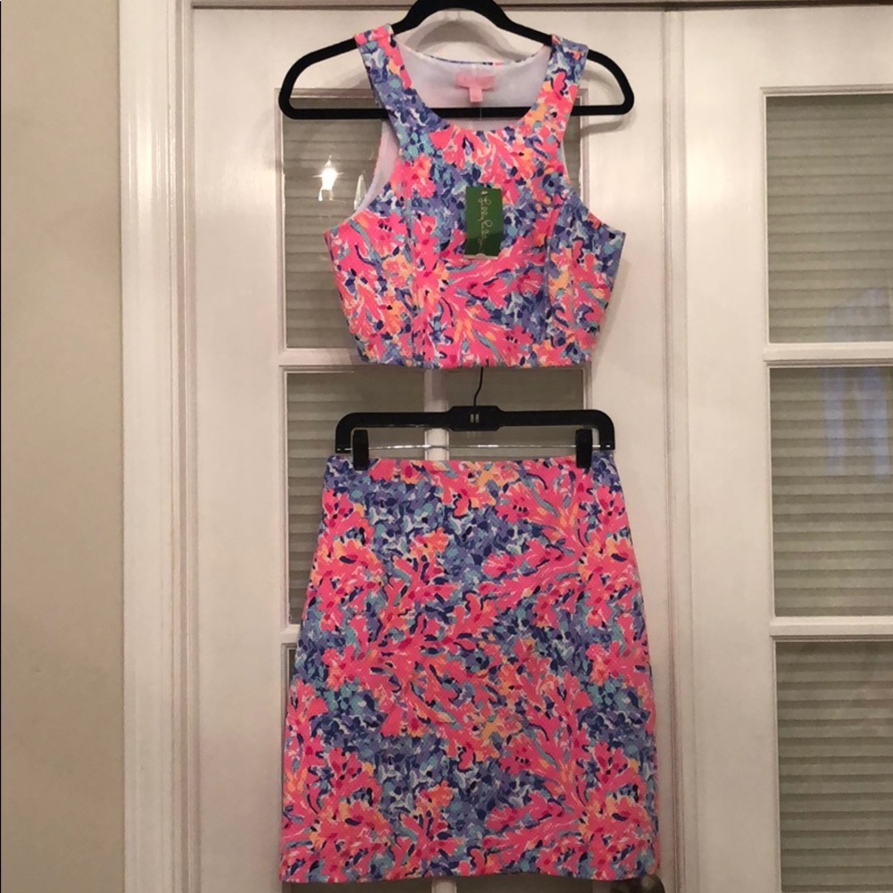 Lilly Pulitzer Crop Top and Skirt